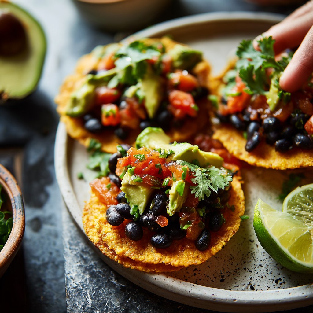 Super Bowl Crispy Veggie Tostadas