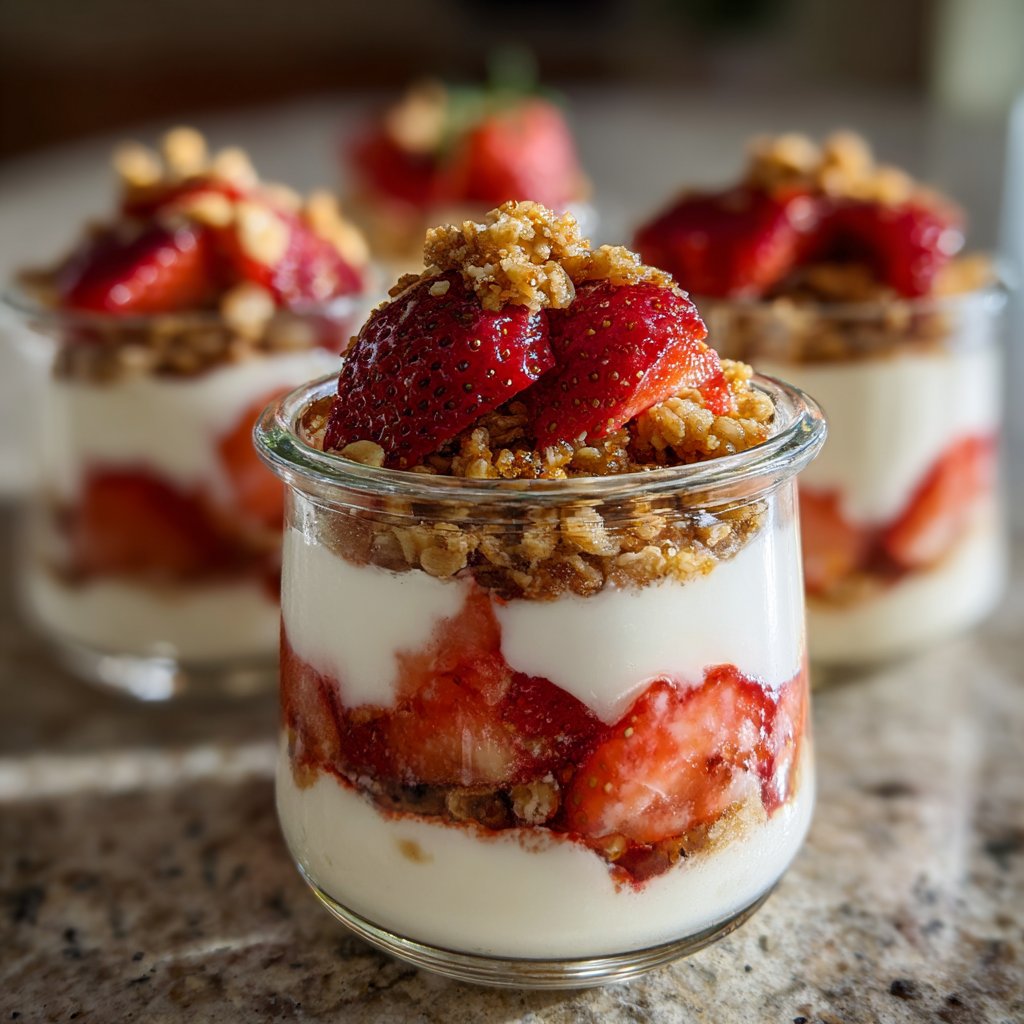 Fresh Strawberry Yogurt Parfaits