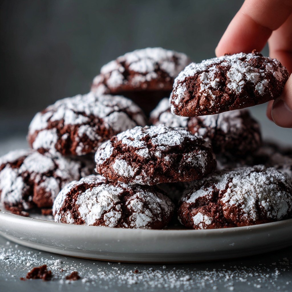 Brownie Mix Chocolate Crinkle Cookies