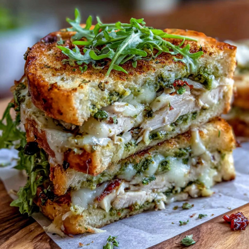 Easy Lunch Chicken Pesto Sandwich