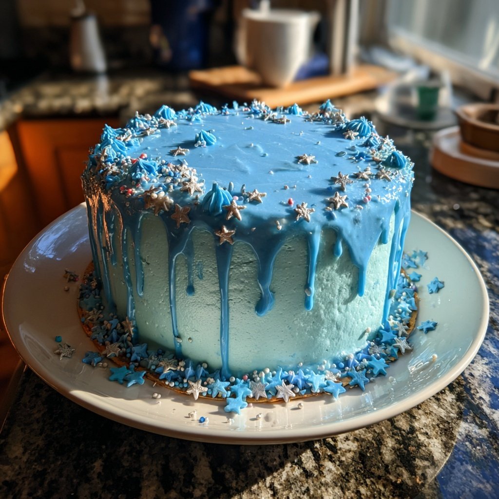 Simple Pisces Birthday Cake