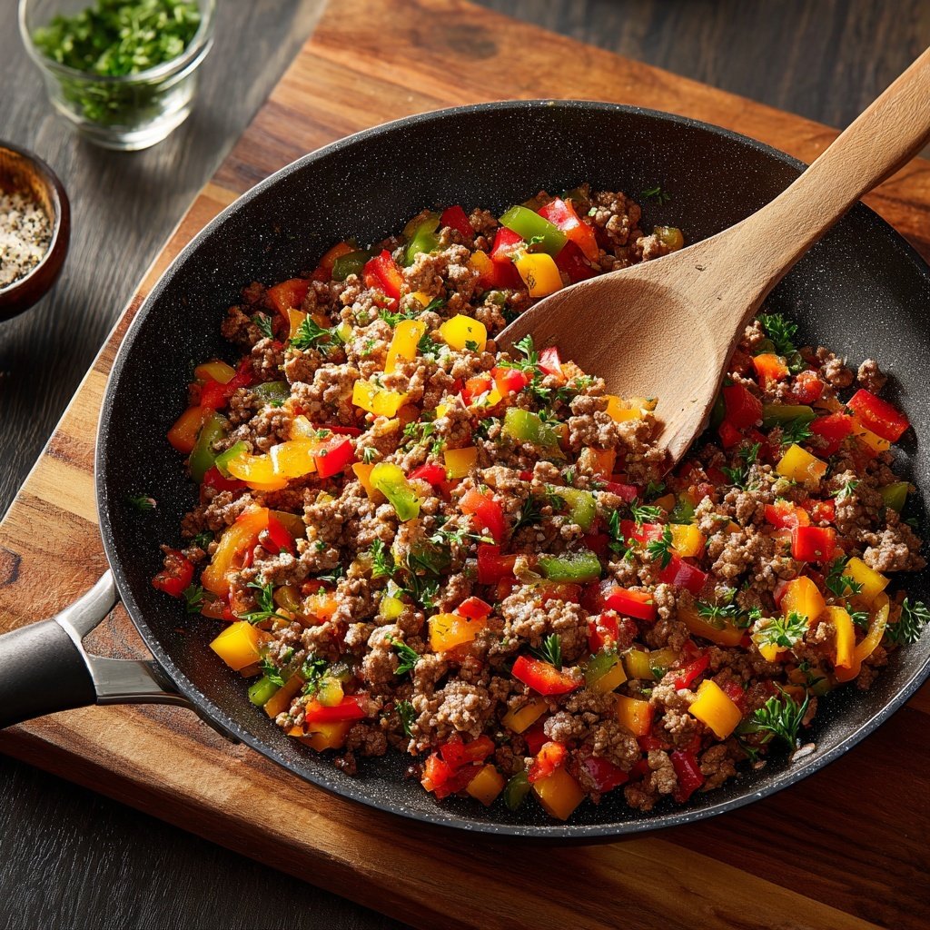 Ground Beef And Veggie Skillet