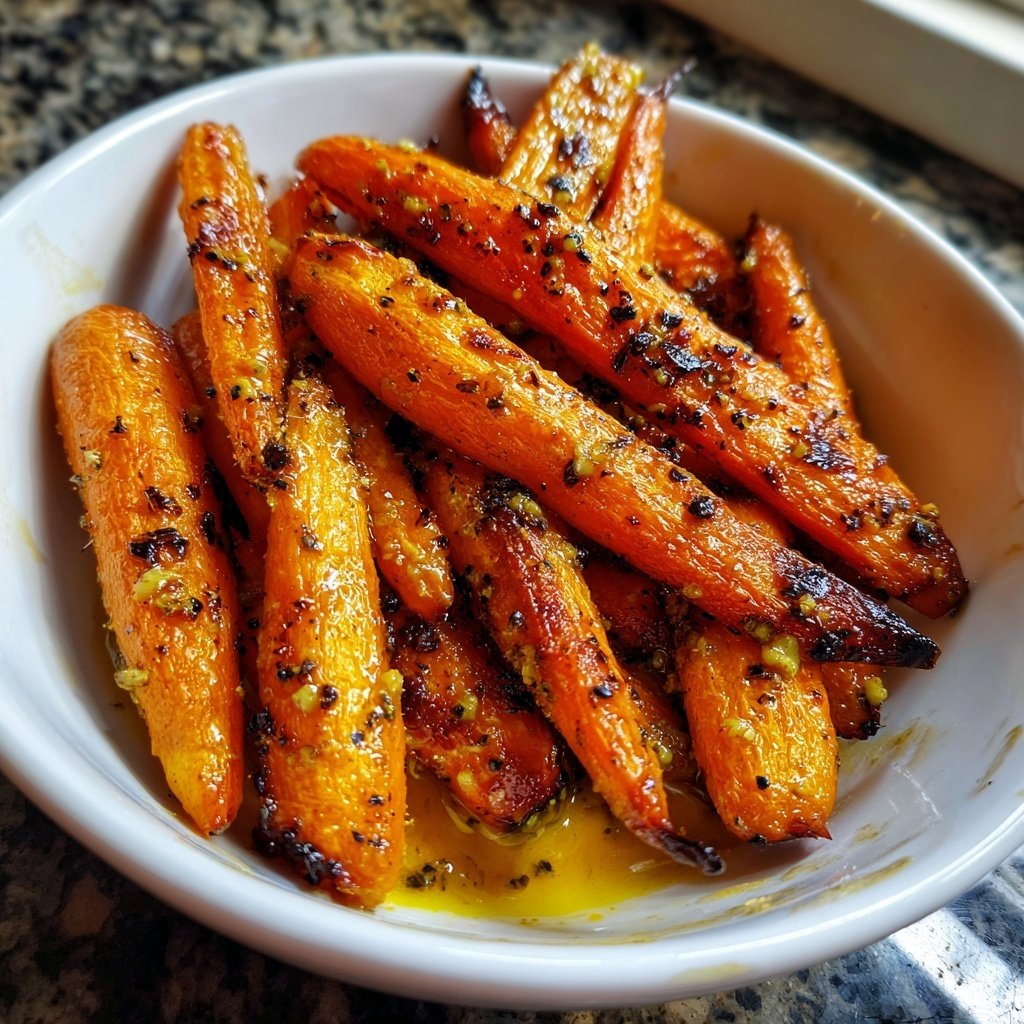 Honey Mustard Roasted Carrots