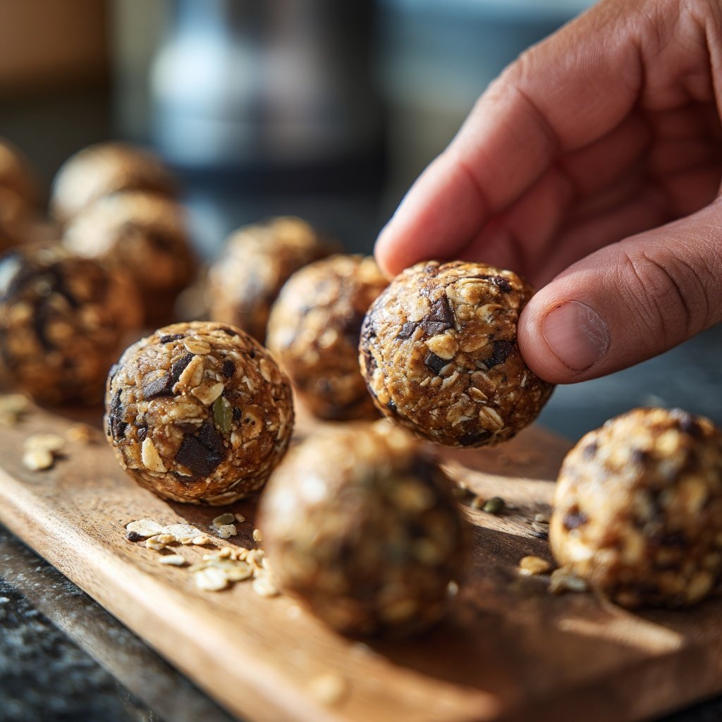 Healthy Snack Energy Balls With Oats
