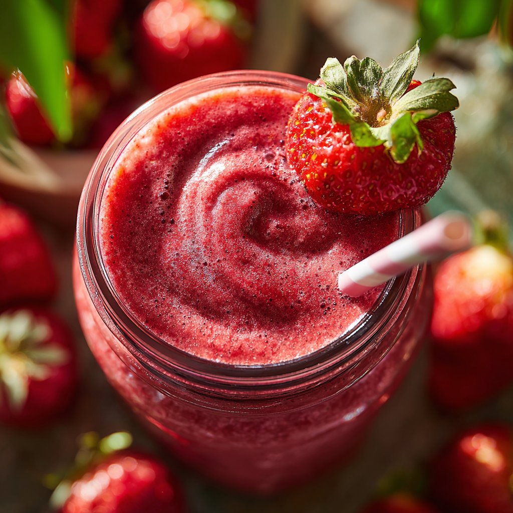 Fresh Strawberry Smoothie With Greek Yogurt