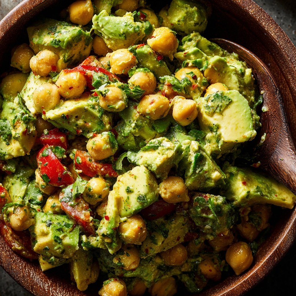 Healthy & Light Avocado Chickpea Salad