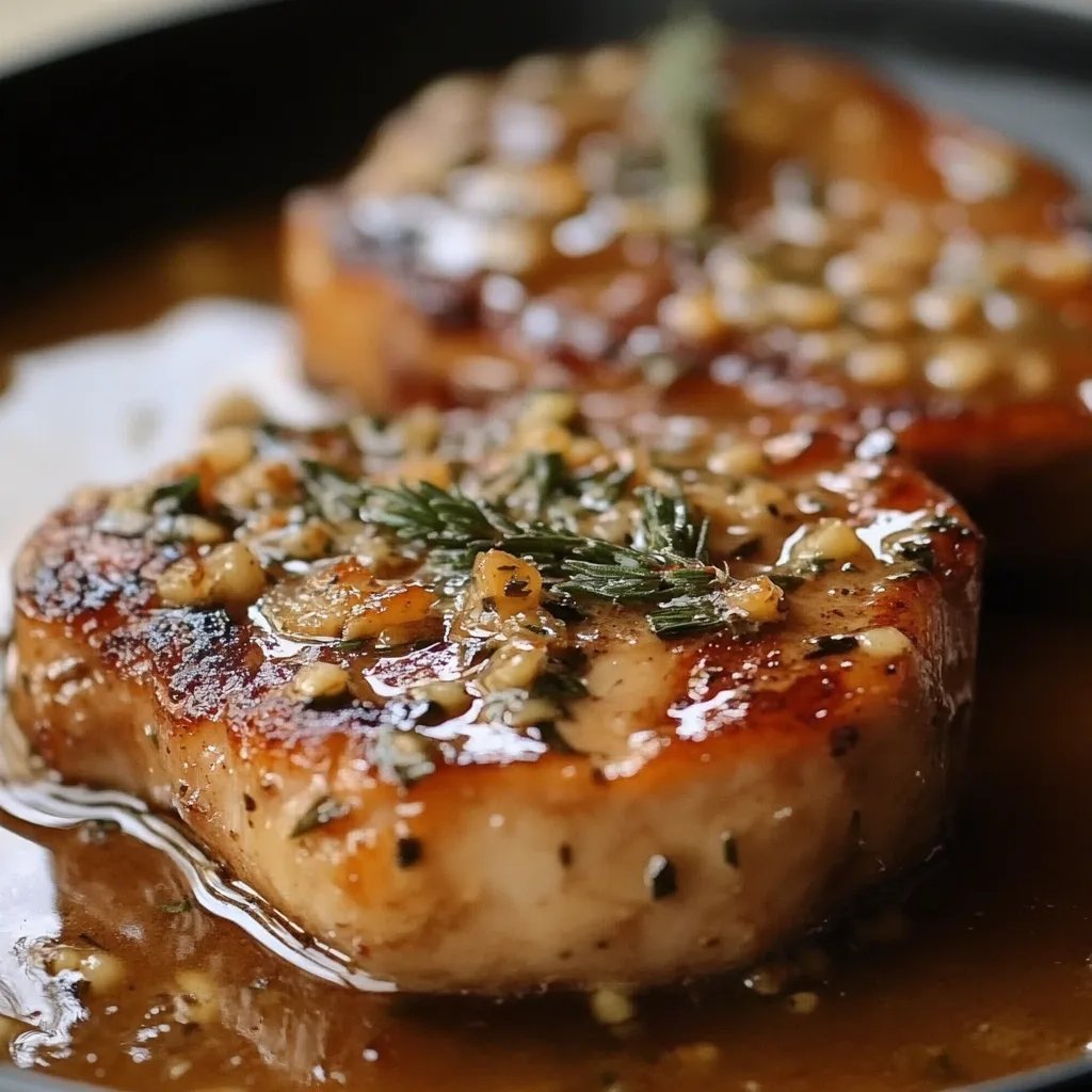 Rosemary Garlic Butter Pork Chops