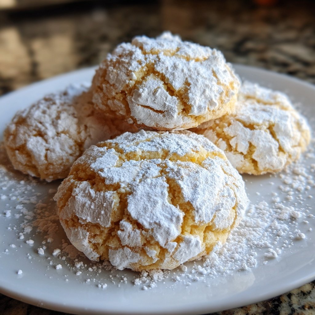 Lemon Crinkle Cookies - Herbs & Flour
