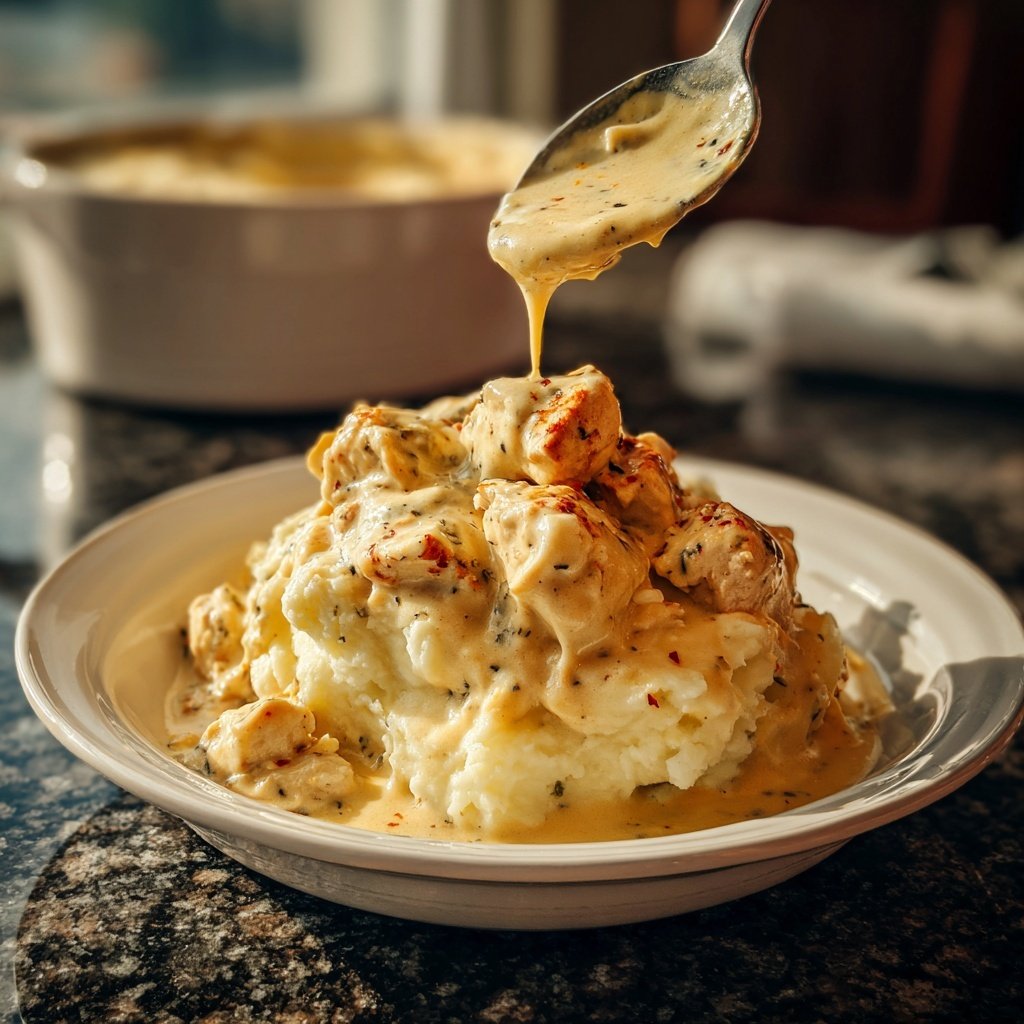 Comfort Food Creamy Chicken and Mashed Potatoes